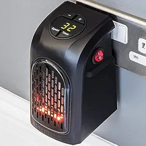 Small Electric Handy Room Heater Compact 400Watts Garage Bathroom Home