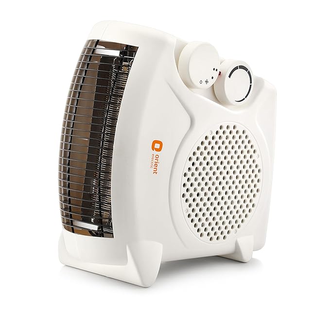 Electric Portable Room Heater | 2000W | Two Heating Modes | Advanced Overheat Protection | Horizontal & Vertical Mount | 1-year replacement warranty by Orient | White