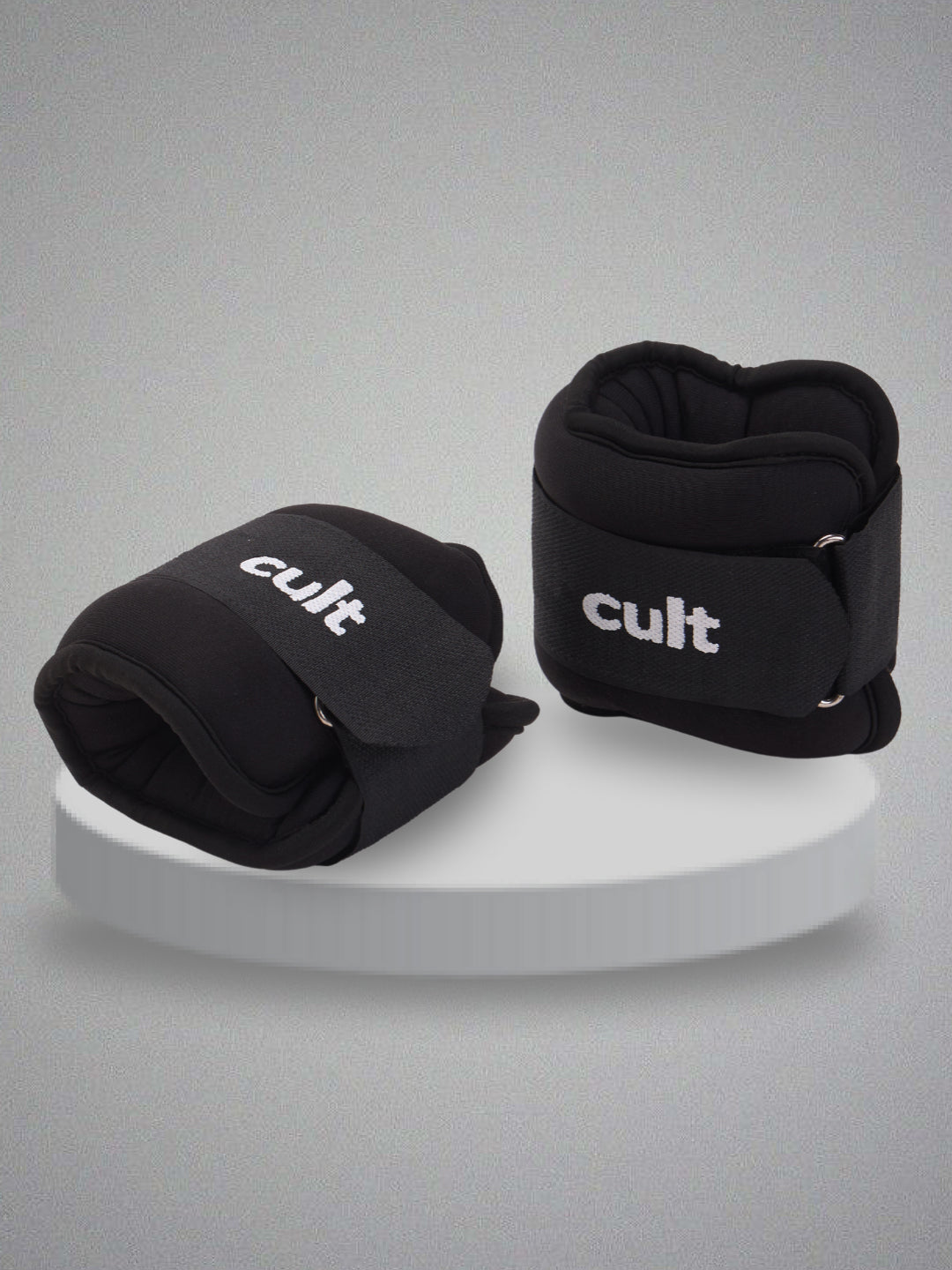 Ankle Weight Bands Black For Gym and Training Resistance Bands for Men & Women Pair of 2 (2 kg each)