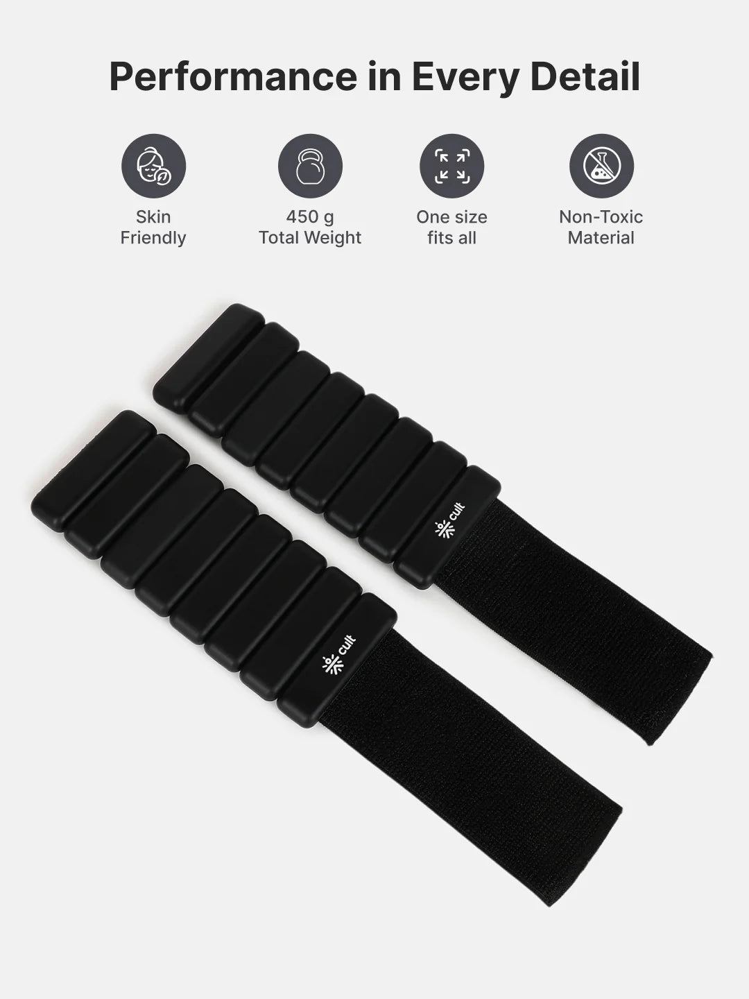 Adjustable Ankle and Wrist Weights (225 g x 2) pair with Removable 20