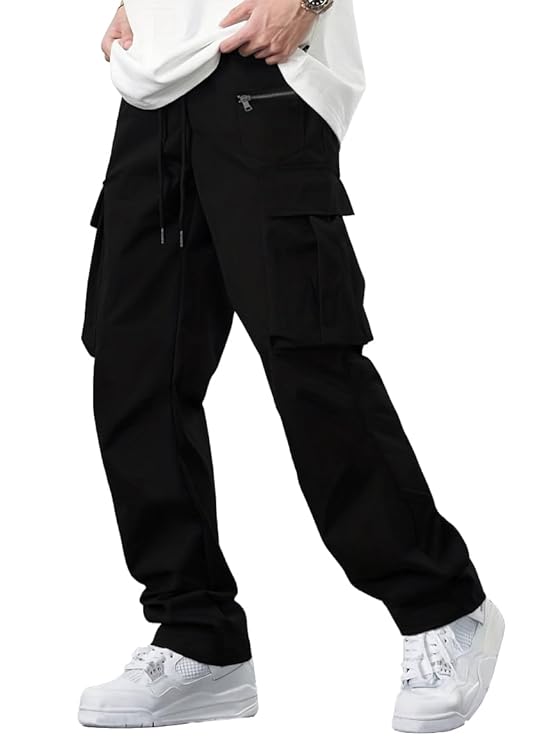 Men's Casual Drawstring Cargo Pants