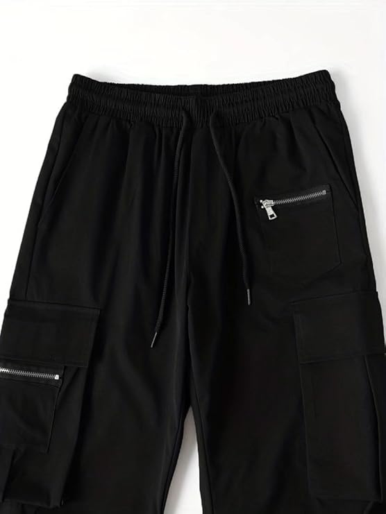 Men's Casual Drawstring Cargo Pants