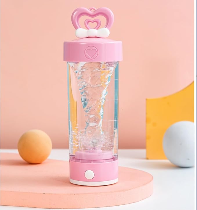 Electric Shaker Bottle 15 oz, Food grade material (Pink)