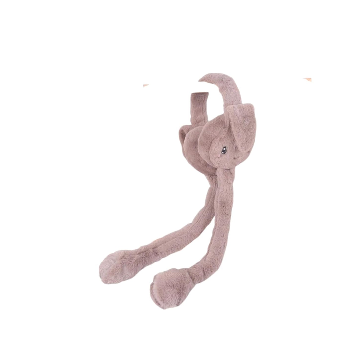 Cute Moving Bunny Ear Earmuffs for Kids – Squeeze-to-Flop Plush Headband | Warm & Adorable Winter Wear/Multicolour