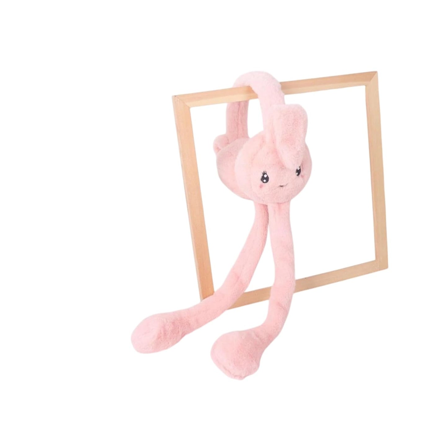 Cute Moving Bunny Ear Earmuffs for Kids – Squeeze-to-Flop Plush Headband | Warm & Adorable Winter Wear/Multicolour