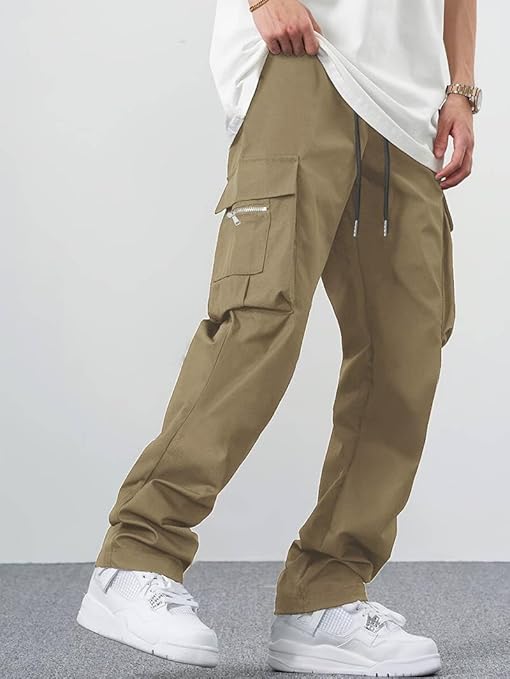 Men's Casual Drawstring Cargo Pants