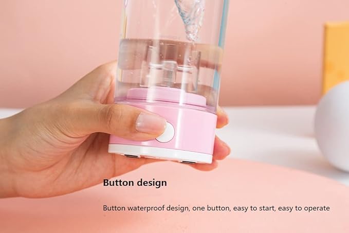 Electric Shaker Bottle 15 oz, Food grade material (Pink)