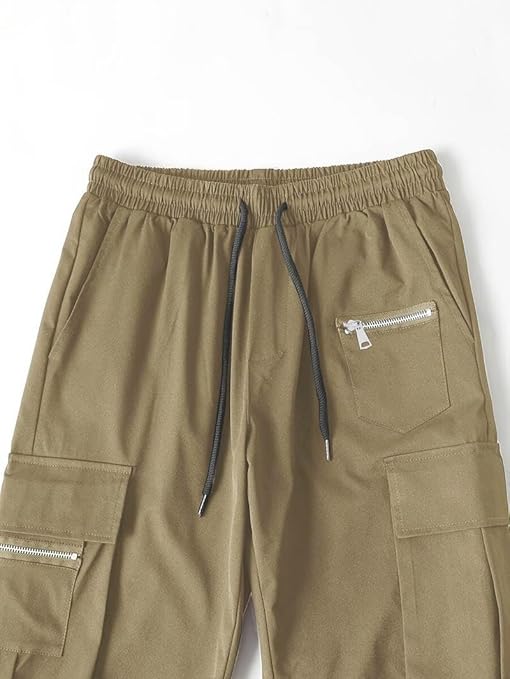 Men's Casual Drawstring Cargo Pants
