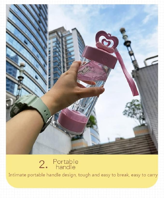 Electric Shaker Bottle 15 oz, Food grade material (Pink)