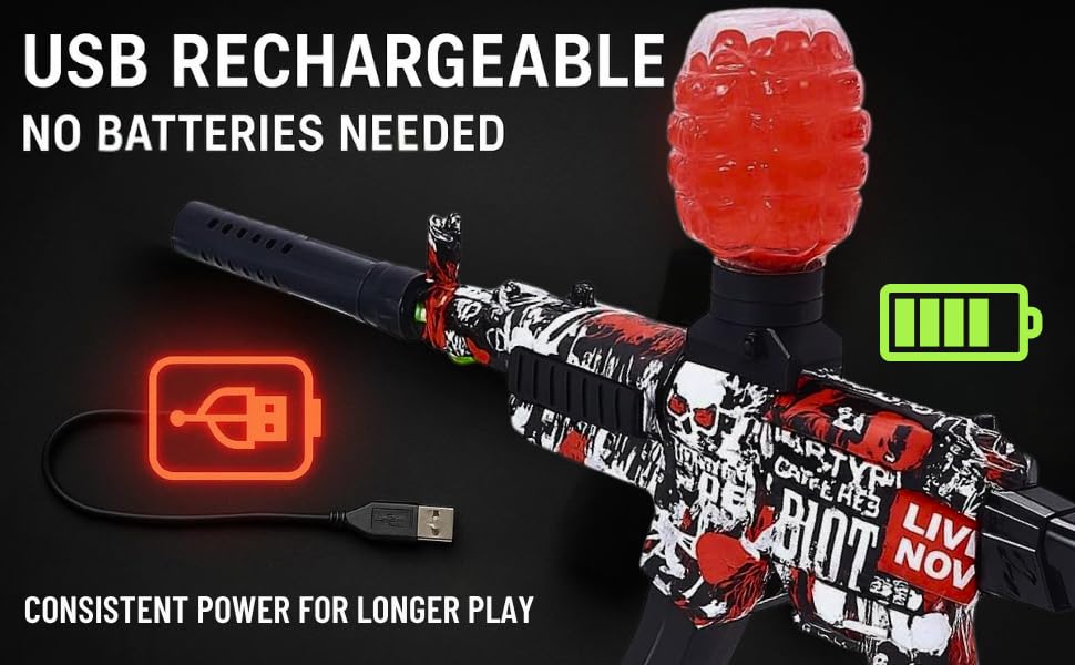 AK47 Blaster Gun with Silencer & Rechargeable Battery | Automatic Shooting