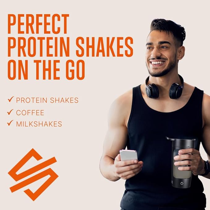 SM Electric Shaker Bottle - Automatic Blending for Protein Shake