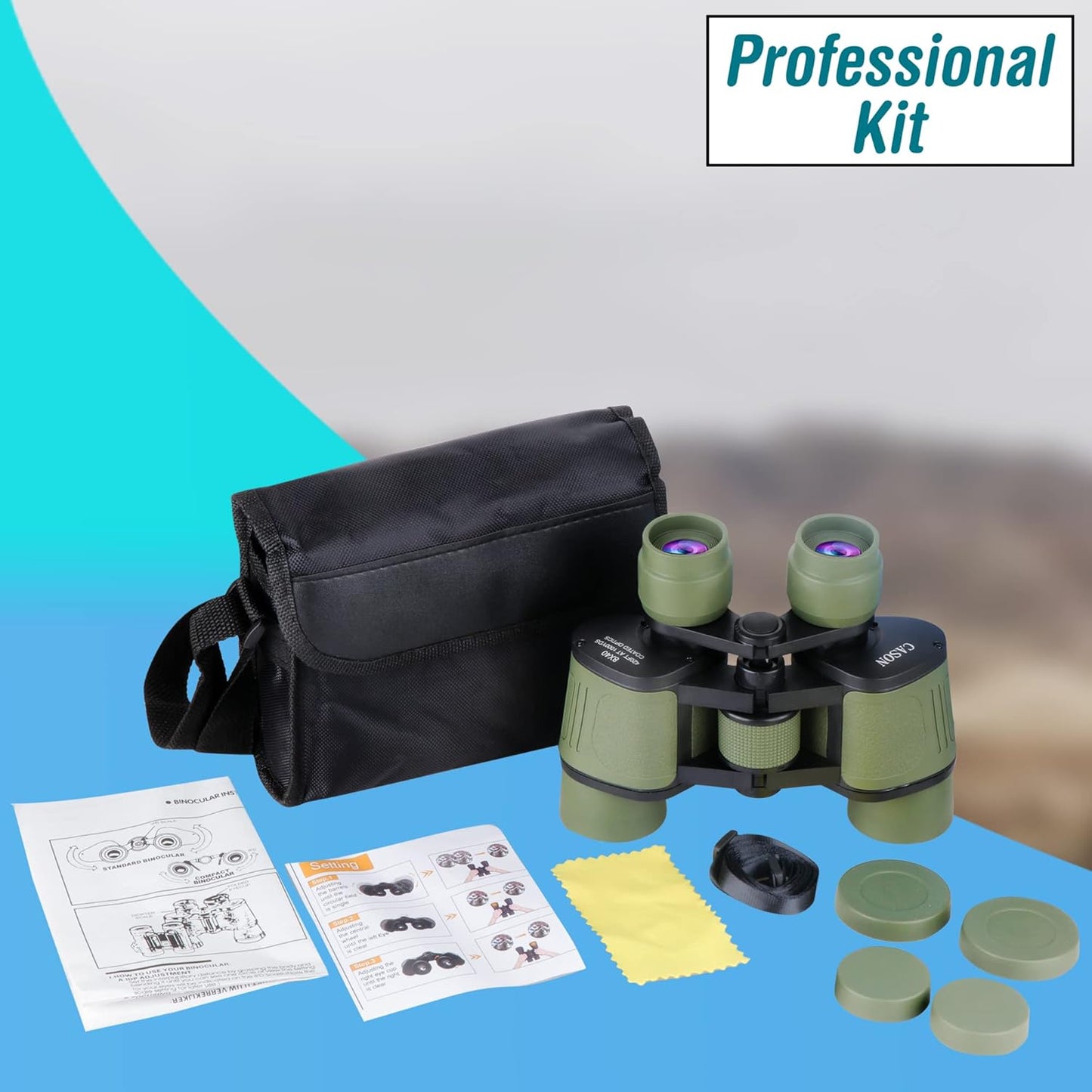 Professional Telescope Binoculars with Pouch 8 X Zoom