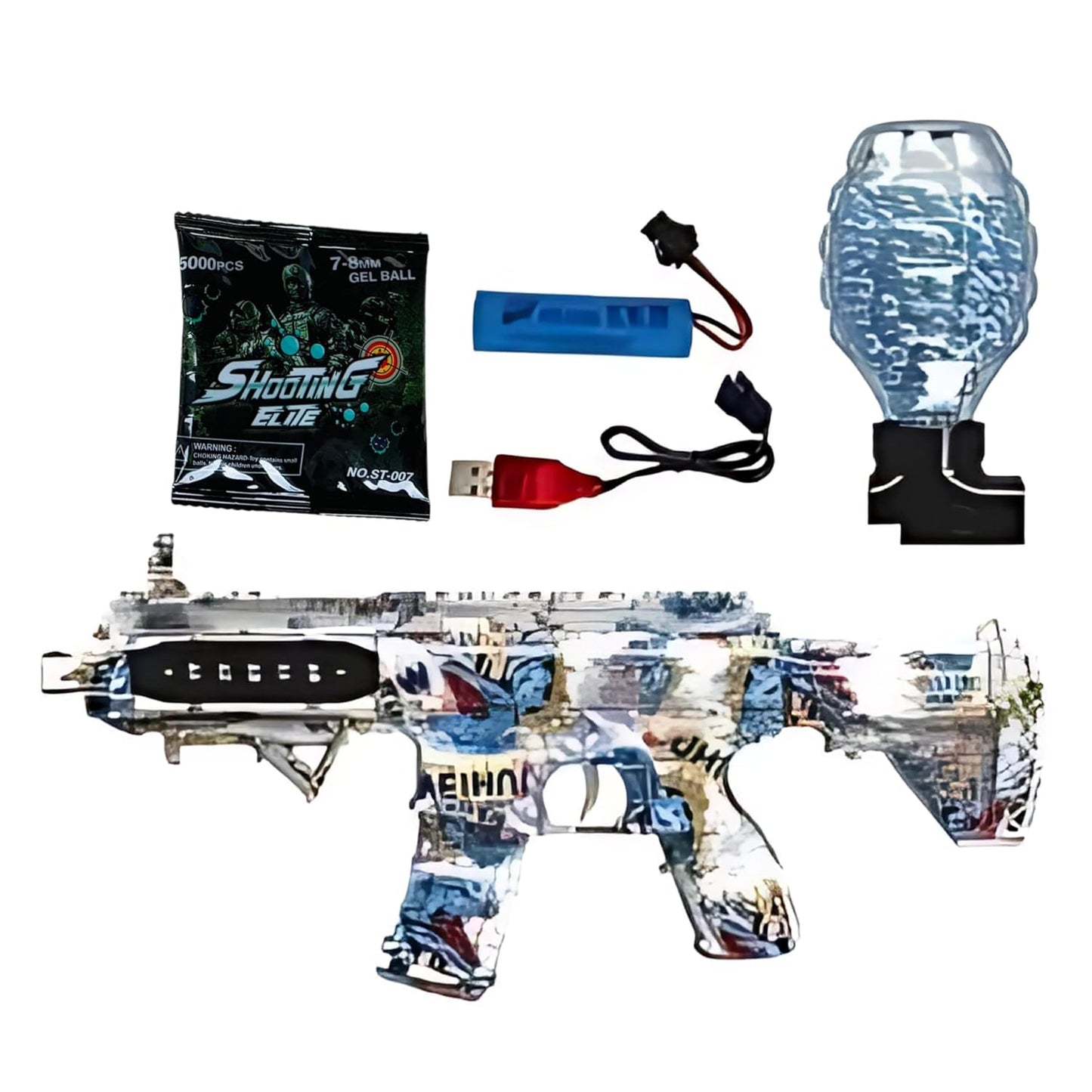 M416 Gel Blaster Gun |10K Gel Balls| Electric Operated Gun High Speed Upto 50 Feet Rangei