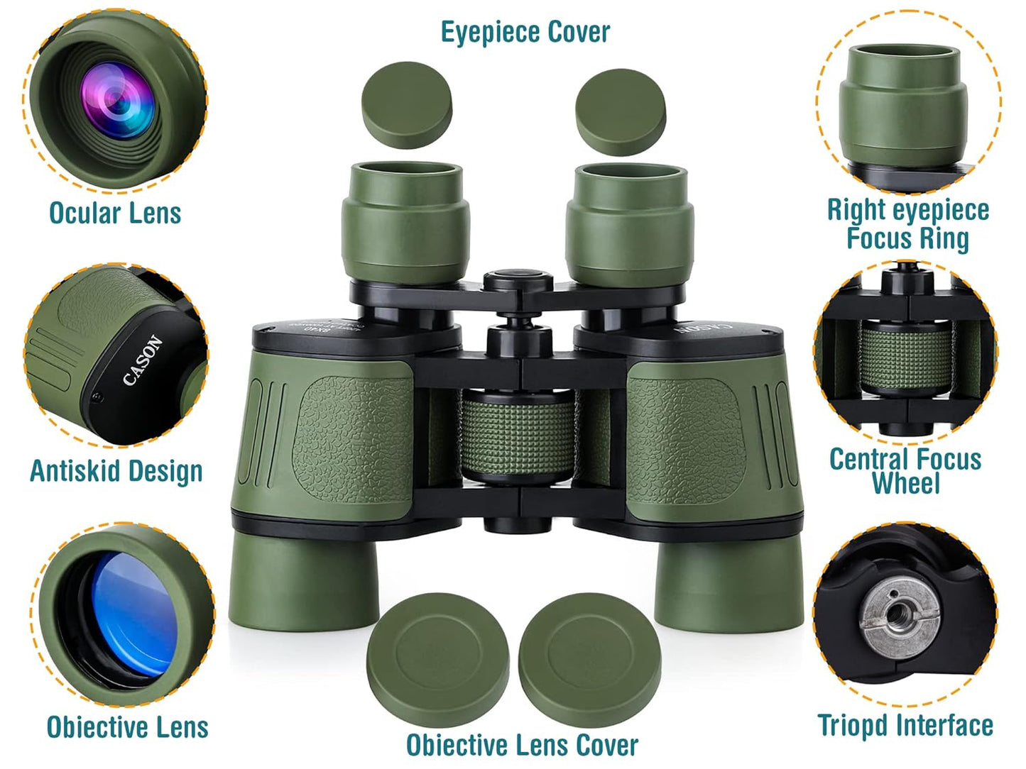 Professional Telescope Binoculars with Pouch 8 X Zoom