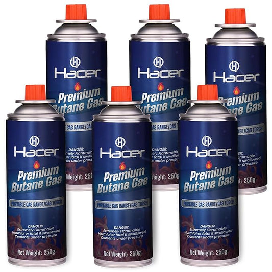 Sm 250g Pure Butane Gas  Non-Freeze Canisters Pack of 6