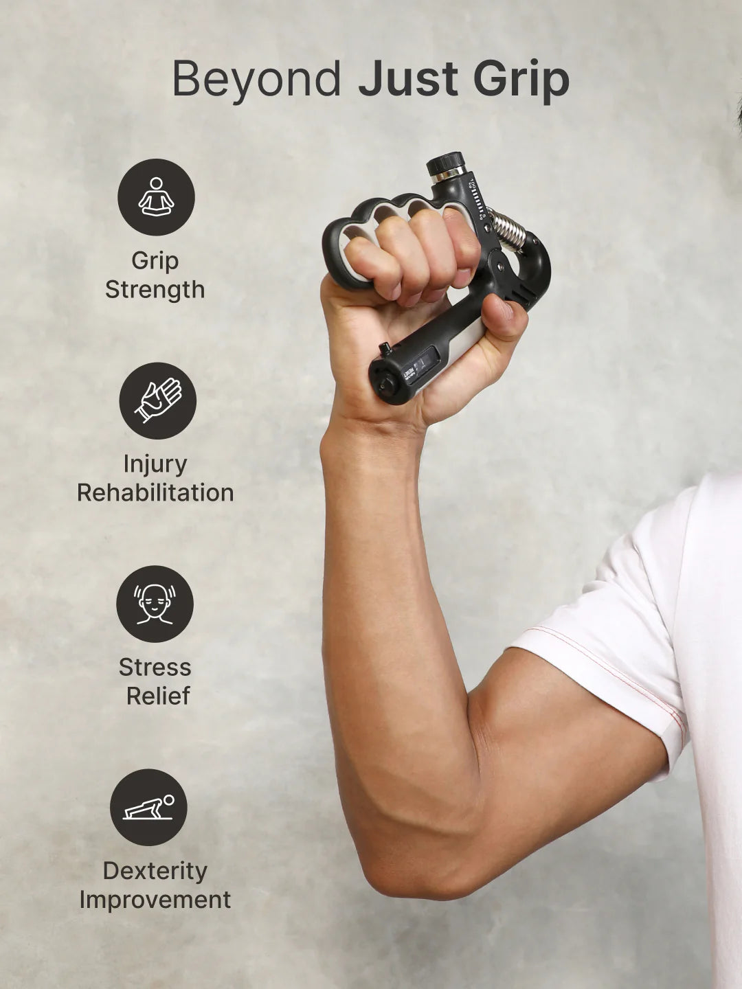 SM Adjustable Hand Gripper upto 100 kg Resistance with Counter Unise