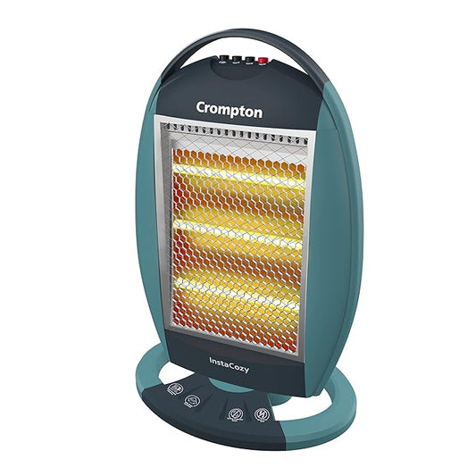 Crompton Insta Cozy 1200 Watt Halogen Room Heater with 3 Heat Settings(Grey Blue)