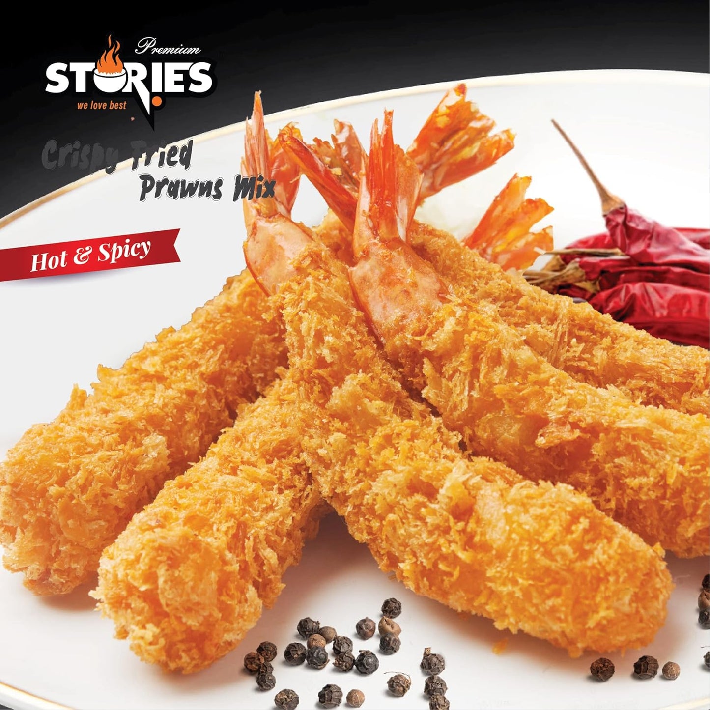 Food Crispy Fried Prawns Mix - Hot and Spicy