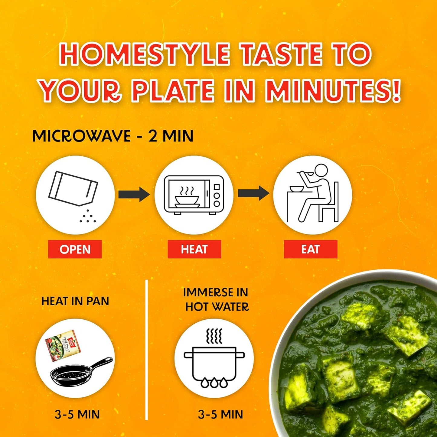 Chokhi Dhani by NA Palak Paneer Ready To Eat Meal in 2 Minutes