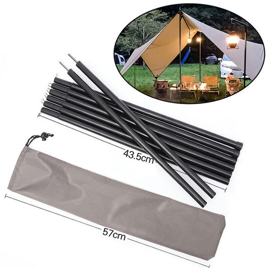 6.6 x 6.6 Tent Poles Universal Telescopic Adjustable Steel Awning Canopy Tarp Pole