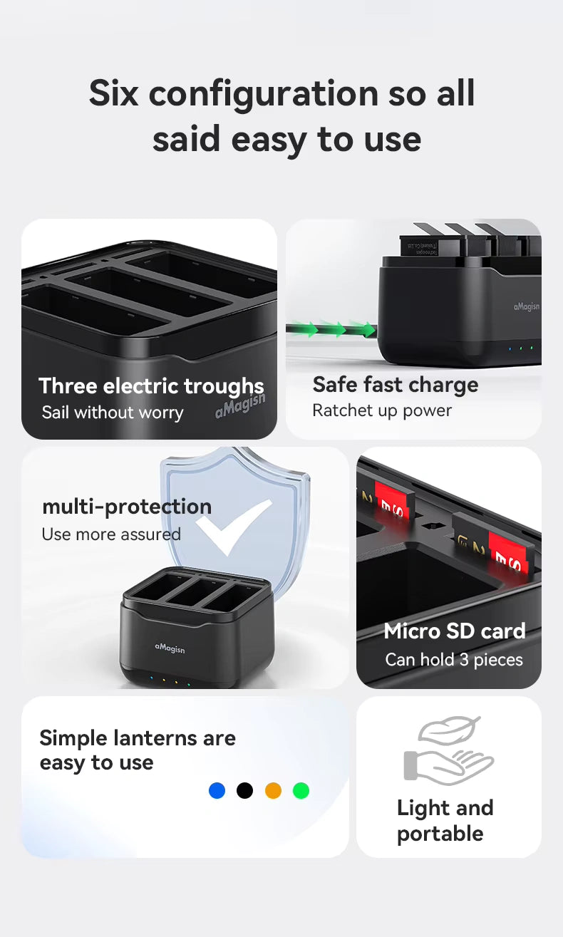 DJI Osmo Action 5, 4, 3 and Osmo 360 Fast Battery Charging Hub