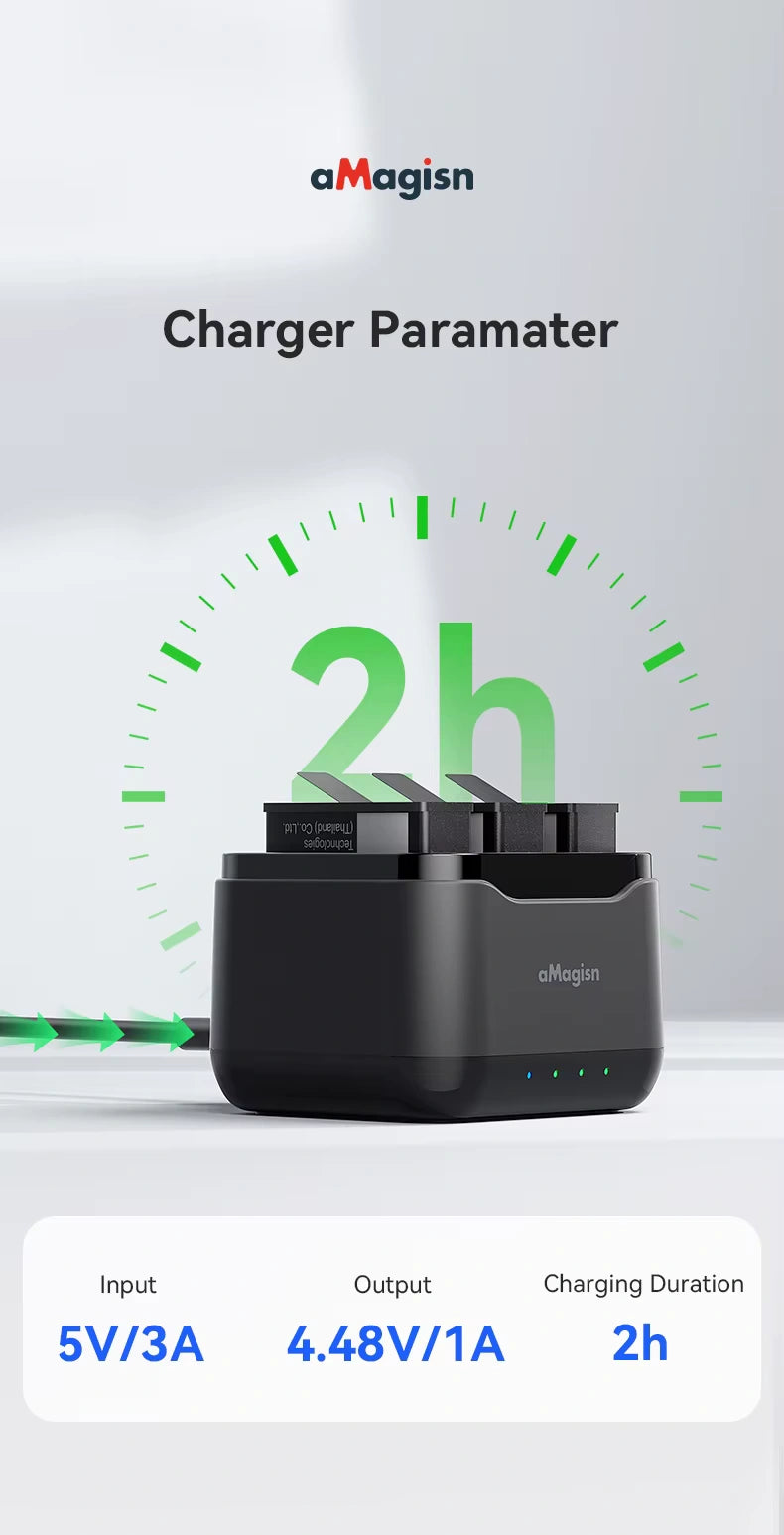 DJI Osmo Action 5, 4, 3 and Osmo 360 Fast Battery Charging Hub