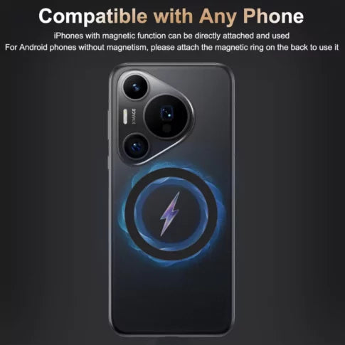 Magnetic Phone Neck Holder Mount POV Vlog Hands Free with Magnetizer Ring Video Recording for iPhone, Android, Action Camera