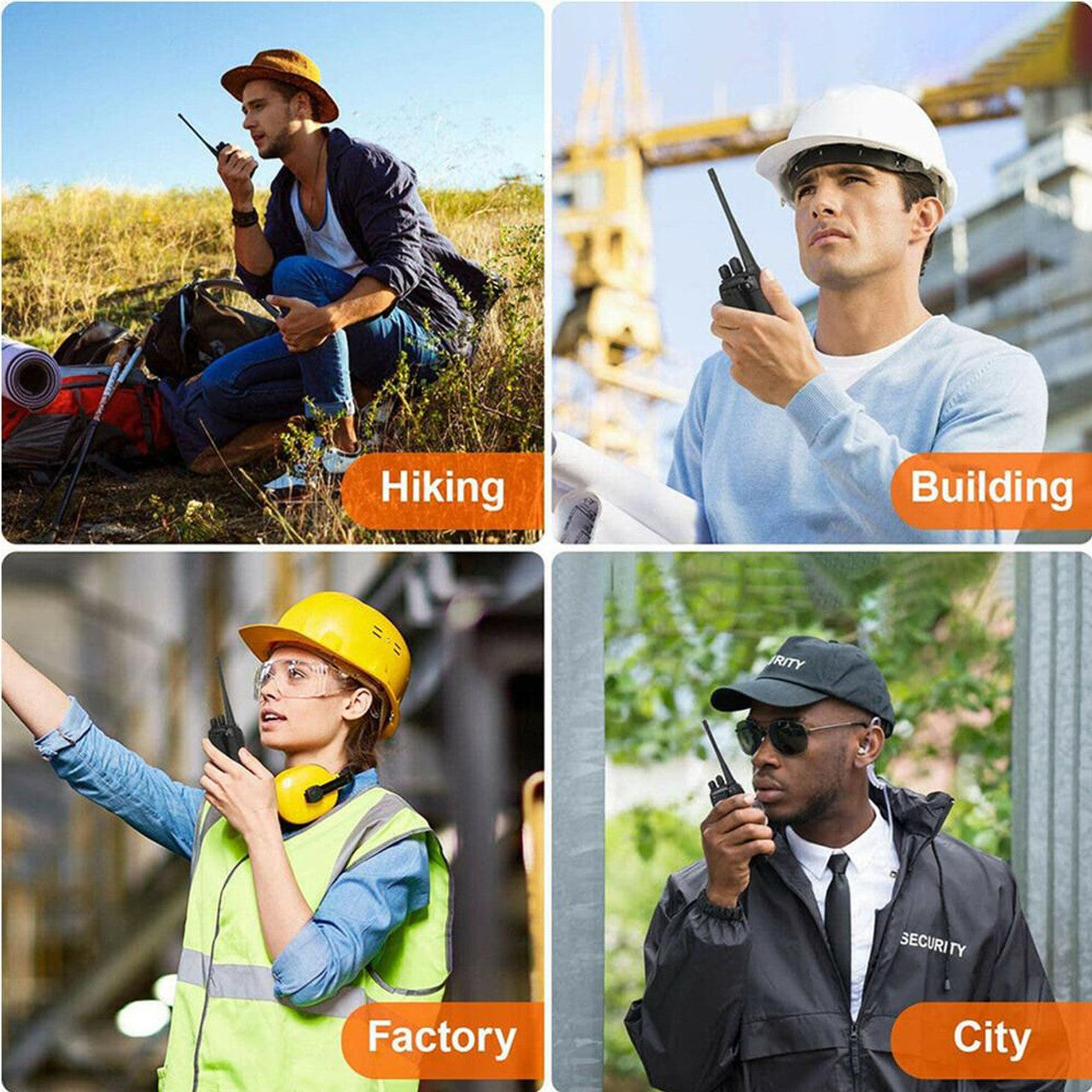 BAOFENG Walkie Talkie BF-888s Pack of 4 with Earphone