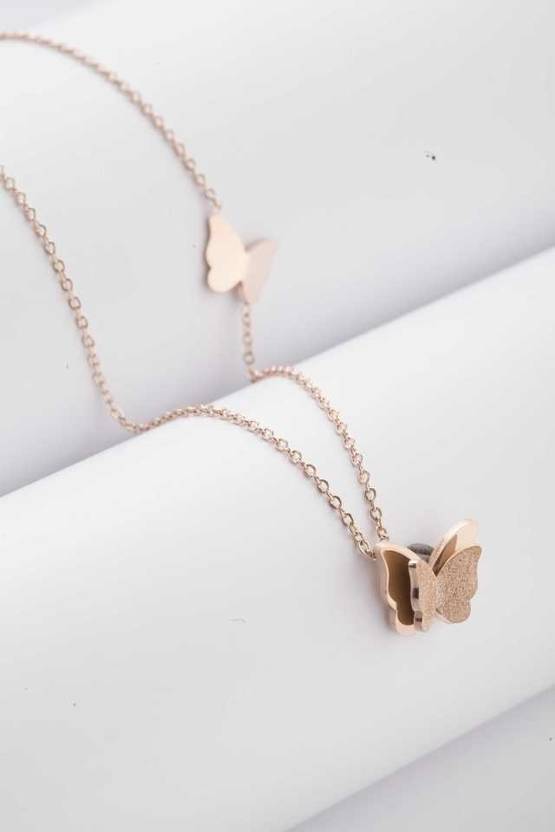 Stainless Steel Rose Gold Jewel Set  (Pack of 1)